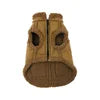 Faux Suede Dog & Cat Jacket with Fleece Lining Lightweight Simple Warm Cozy Winter Coat for Cold Weather Comfort