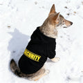 Pet Hoodie for Medium To Large Dogs | Classic Black with Yellow SECURITY Print, Fleece-Lined for Warmth and Breathability
